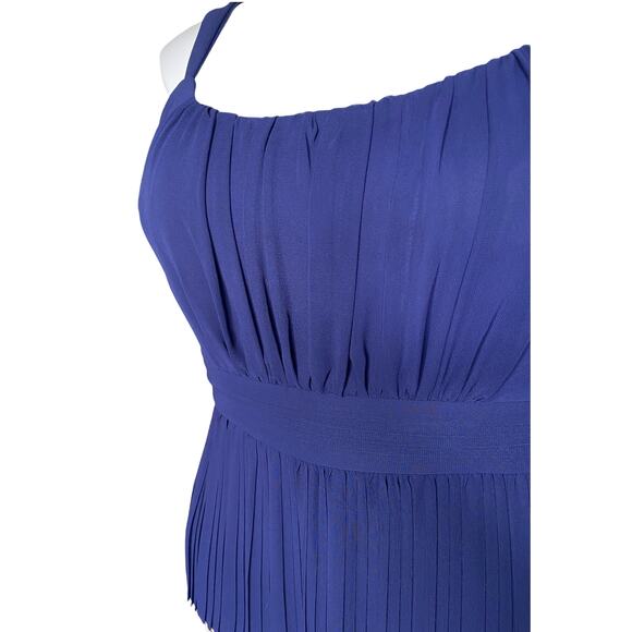 Max and Cleo Size 8 color-block pleated Melissa maxi dress - Picture 5 of 8